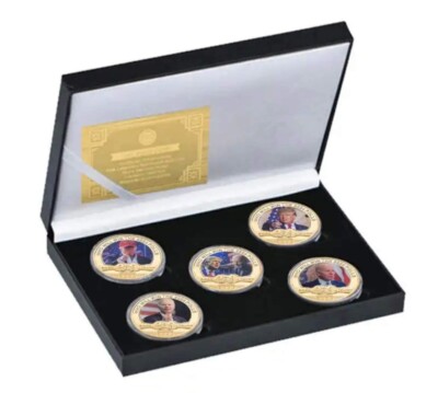 USA Presidential Election - Joe Biden VS Donald Trump 5 Coins Box Set