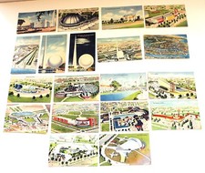 Lot of 19 Color 1939 Linen Picture Mini Cards New York World's Fair Exposition