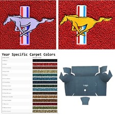 Acc 1967-1968 Ford Mustang Coupe Running Pony Logo Trunk Mat On Loop Carpet