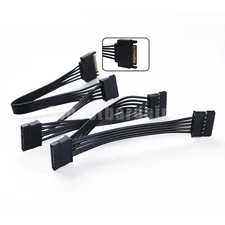 NEW SATA Power 15 Pin 1 Male To 5 Female Splitter for HDD SSD Hard Drive Cable