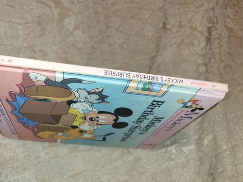 Mickeys Birthday Surprise Hardcover Volume 1 vtg 1990 - Picture 23 of 24
