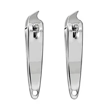 2 Pack Slanted Nail Cutting Clippers Cuticle Trimmer Pedicure Manicure Tool