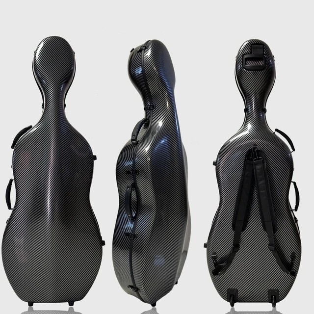 4/4 Cello Case Carbon Fiber Cello Box Carry  for black strip,free shipping