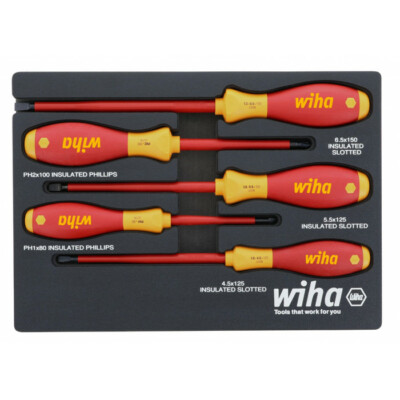 WIHA 5 PC 1000 VOLT INSULATED SCREWDRIVER SET #32081
