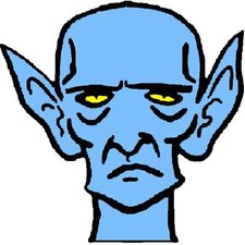 30 Custom Blue Goblin Personalized Address Labels