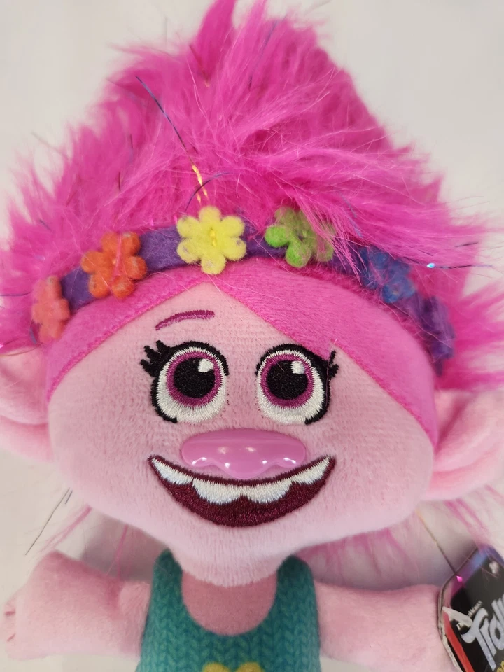 Trolls World Tour 11" Pequeña Amapola de Peluche en Raro Arco Iris Gran Final Conjunto Foto 3 de 4