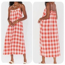 Show Me Your MuMu Oasis Midi Dress In Picnic Plaid Sz XL