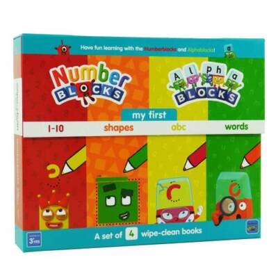 Numberblocks and Alphablocks - My First Numbers and Letters: a set of 4 w - GOOD