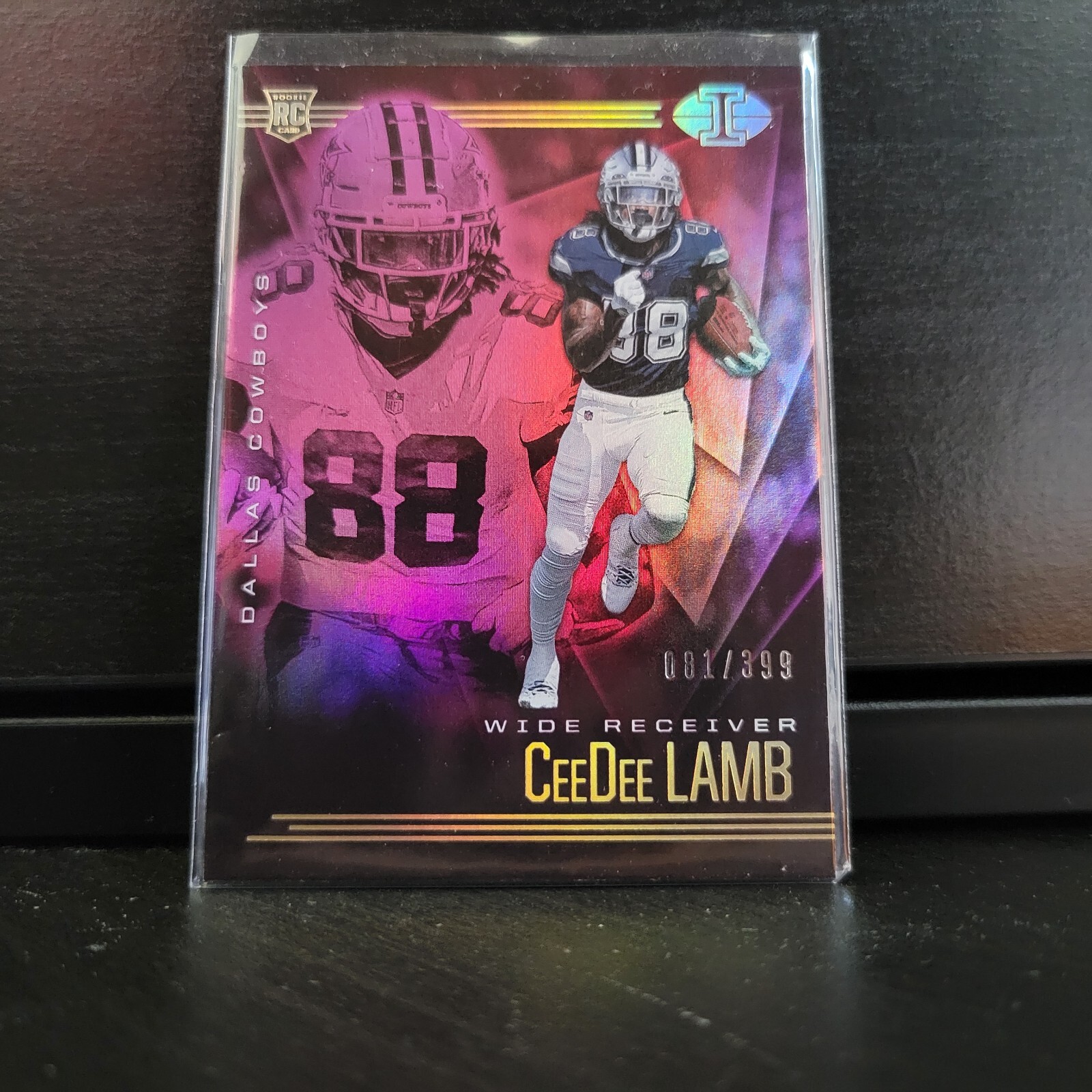 2020 Panini Illusions - Trophy Collection Pink #18 CeeDee Lamb /399 (RC) Dallas