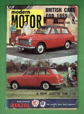 #GG.  MODERN MOTOR  MAGAZINE - NOVEMBER 1958, BRITISH CARS PREVIEW