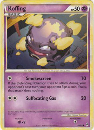 Koffing - 60/95 - Common x1 - Moderately Played - Call of Legends - Picture 1 of 1