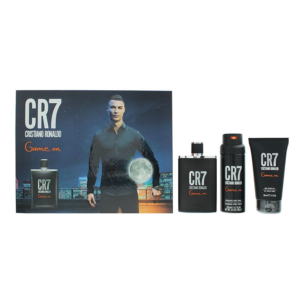 Cristiano Ronaldo Cr7 Game On 3 Piece Gift Set: EDT 100ml - Shower G For Men