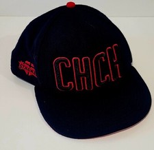 Chich Chicago Bulls Bulls Cap on Stacked Tag Black and Red