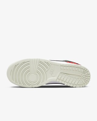Nike Dunk Low Retro Premium Check Shoes Sneakers White/Red