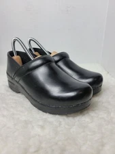 Dansko Women's Clog  Size 7.5 Black Leathe Shoes  