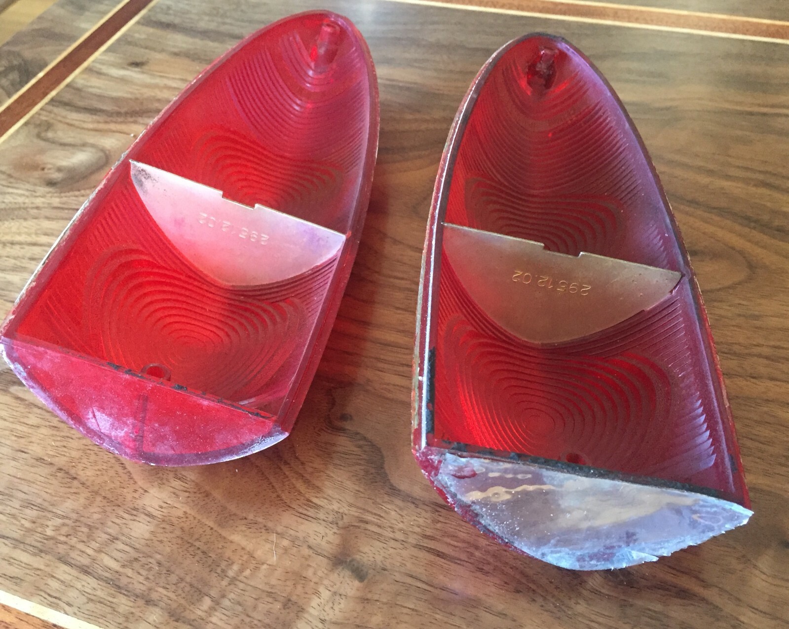 original Ferrari 250 GTE / 330 America Rear Tail Light Lens - PAIR!