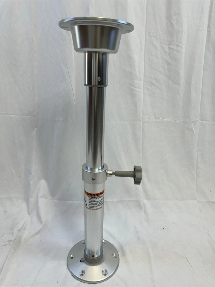 Mesa ajustable de aluminio con base para patas 19,7-27,6 pulgadas barco marino P2 Foto 4 de 4