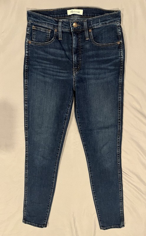 Madewell 10" High Rise Skinny Medium Blue Stretch Denim Jeans Womens SZ 27