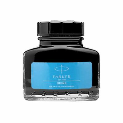 Parker Quink Ink Bottle Emphasizes The Smooth Drying Of The Ink On The Paper.