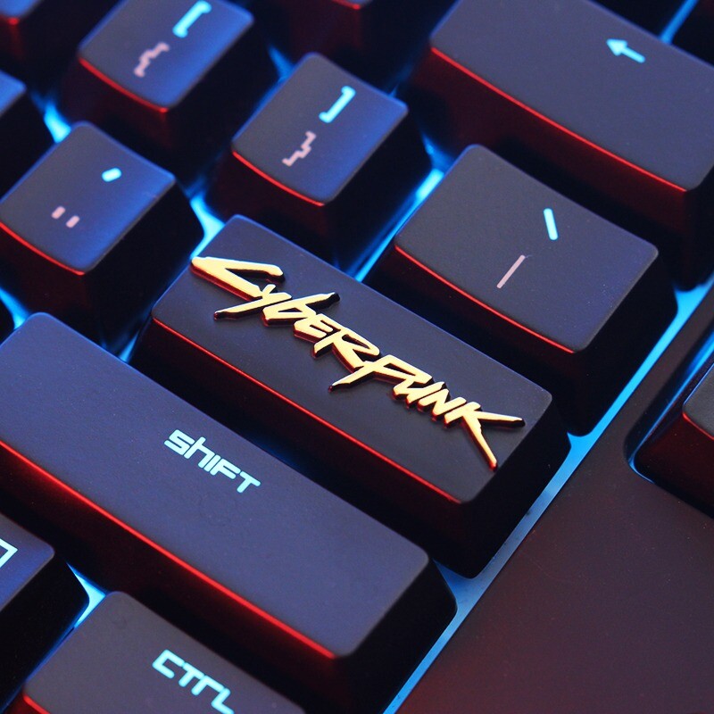 Cyberpunk 2077 Enter Keycap Zinc Alloy Key cap For CHERRY MX Mechanical Keyboard