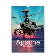Apache Helicopter Full Photo 2027/28 personalised Calendar Choose Start