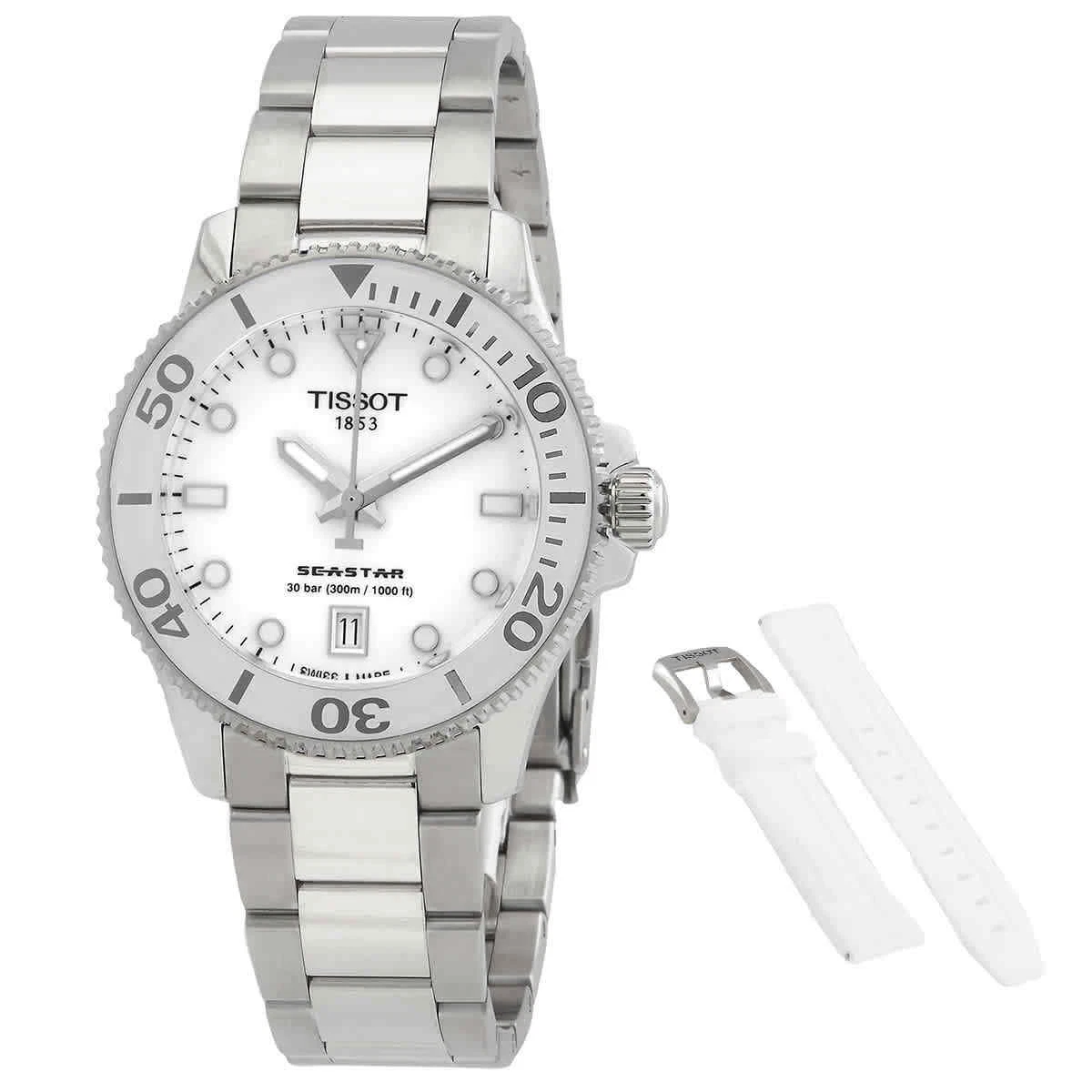 Montre pour homme Tissot Seastar cadran blanc cadran blanc T120.210.11.011.00