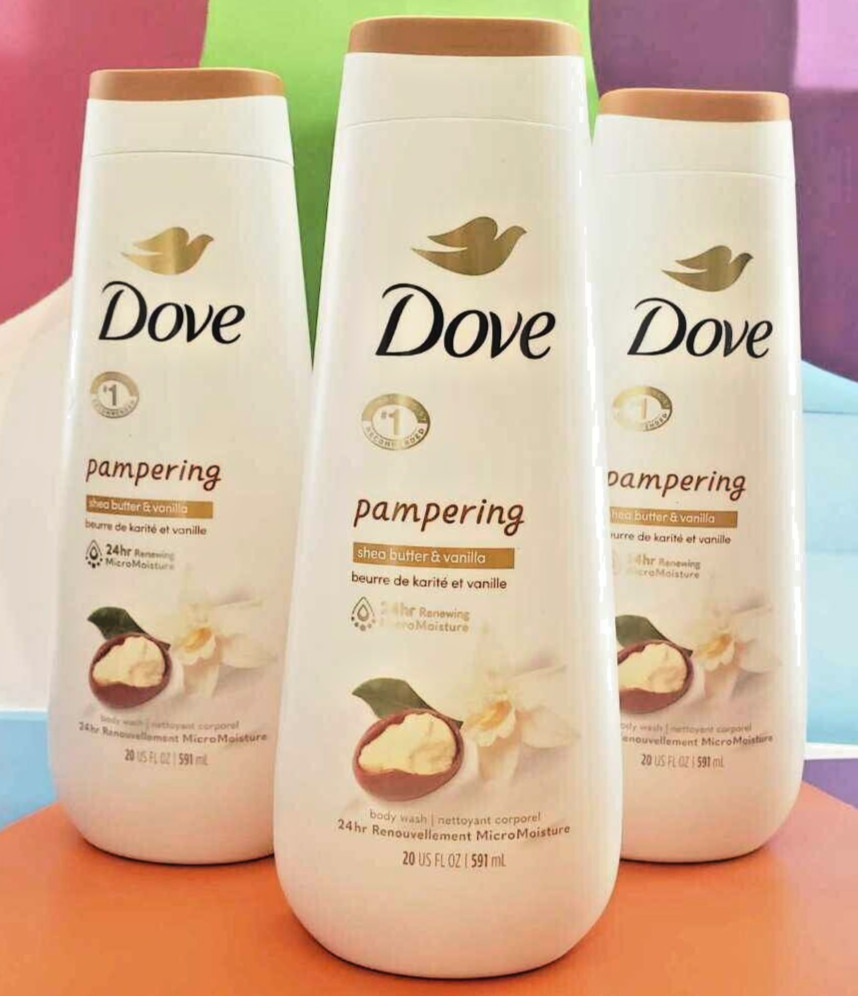& Warm Vanilla Liquid Body Wash, 20 Oz, Pack 3