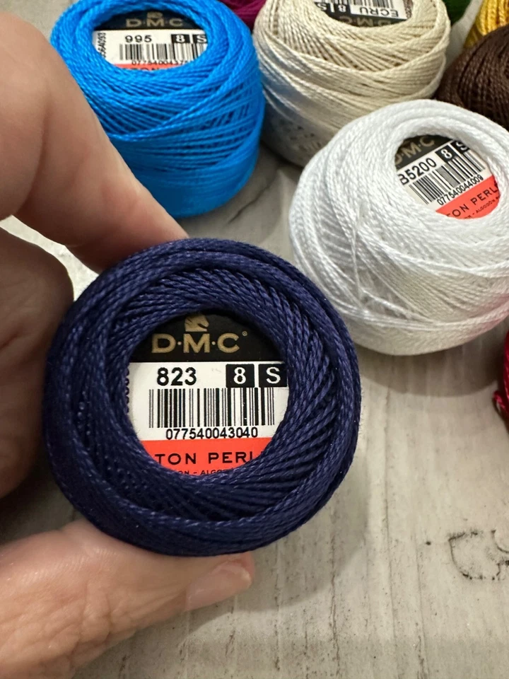 DMC Coton Perle Thread Balls Size 8 Assorted Colors 10g Each Lot Of 11 - Image 3 of 4