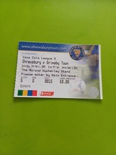 Shrewsbury V Grimsby Football TICKET.  LG Two. 4.4.2009