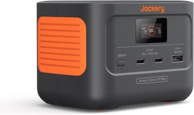 Jackery Explorer 100 Plus Tragbare Powerstation 99Wh 128W, Schnellladung Off-Grid