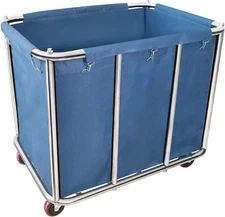 11.35 Bushel Industrial Rolling Laundry Cart,Laundry Basket Bulk Truck Commercia