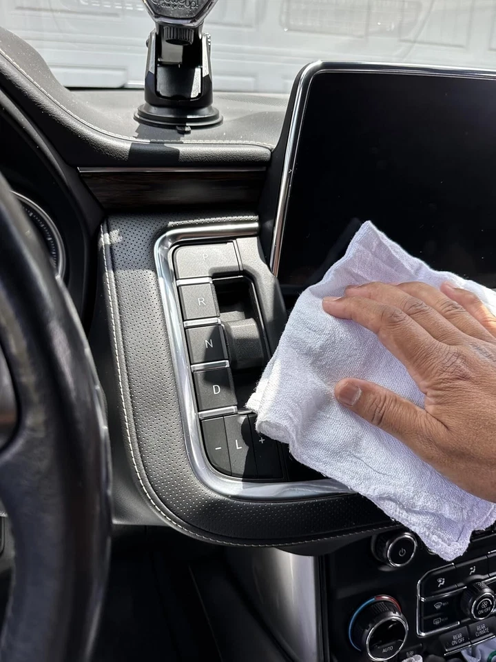 100% Algodón X-Grande 15x15 Blanco Tienda Toallas Paquete Múltiple, Trapos de Limpieza de Calidad Foto 3 de 4