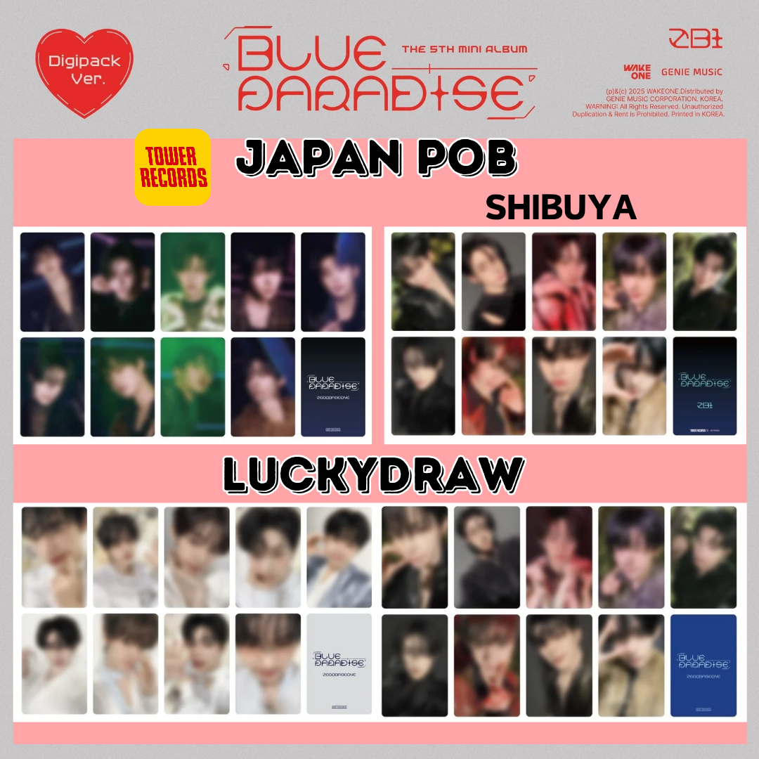 ZEROBASEONE BLUE PARADISE 5th Mini Album JAPAN Luckydraw POB ZEROBASEONE BLUE PARADISE 5th Mini Album JAPAN Luckydraw POB