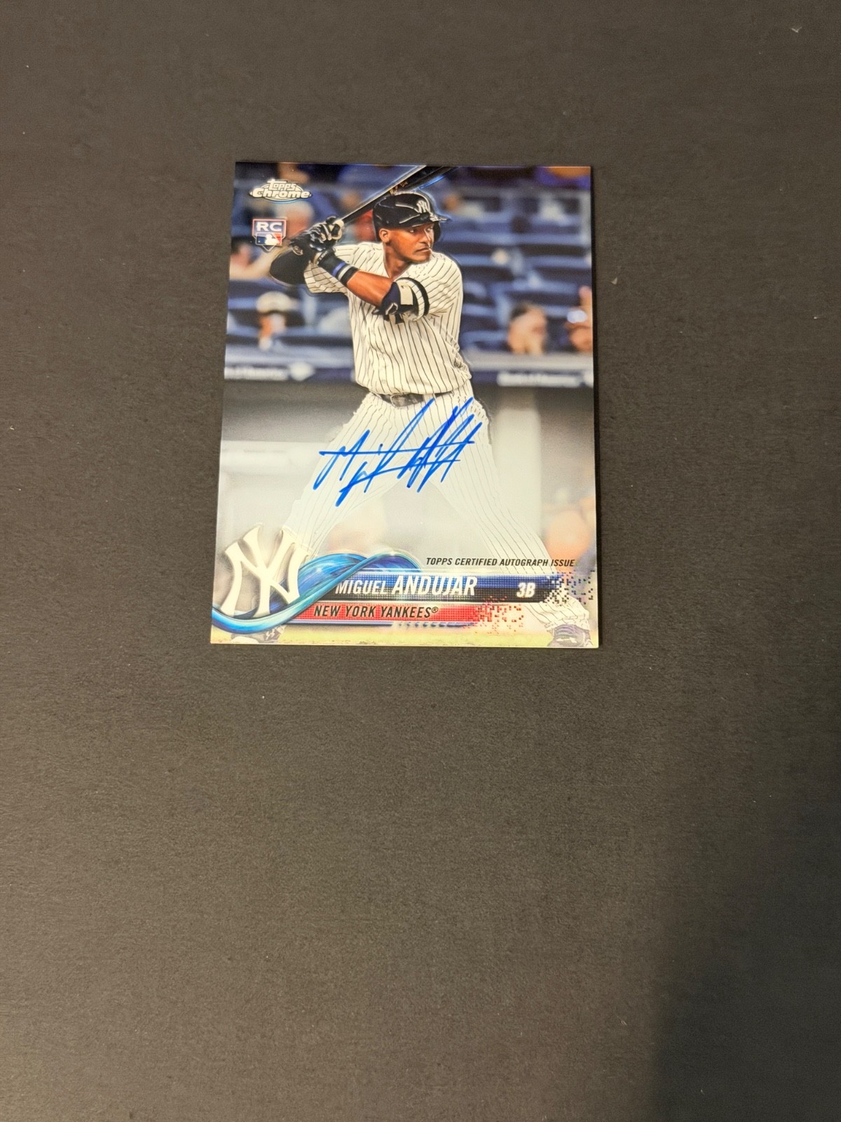 2018 Topps Chrome - Rookie Autographs Miguel Andujar #RA-MA (AU, RC)