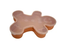 CWC Gingerbread Man Snack Lunch Box Brown BPA Free Kids Holiday 4 Compartment