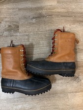 VTG LL Bean Duck Insulated Maine Pac Boots Mens 8.5-9 Womens 10-10.5 USA Hunting