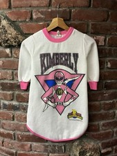 Vintage 90s Power Rangers Sleepwear Shirt Youth XS Kimberly Pink Ranger