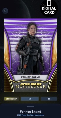 50cc Fennec Shand Chrome Purple - Masterwork 25 Topps Star Wars Card Trader