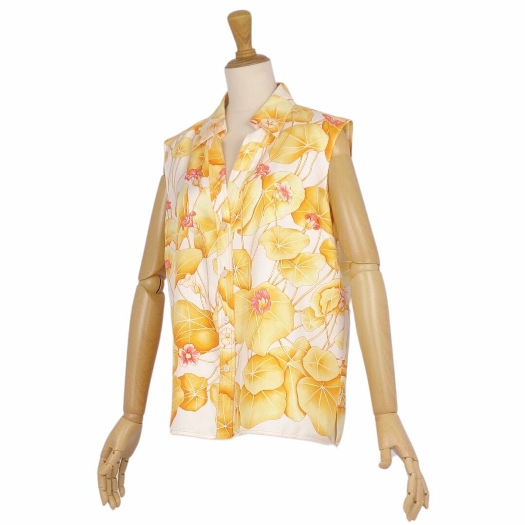 Hermes Shirts Margiela Period Blouses Sleeveless Full Pattern Silk Used MOLO-0 thumbnail 4