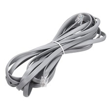 1 Pack Telephone Cord 16.4ft Phone Cable 6P6C with RJ12 Plug, Grey
