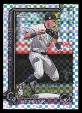 Aaron Schunk RC X-Fractor 2025 Topps Chrome #238 Colorado Rockies