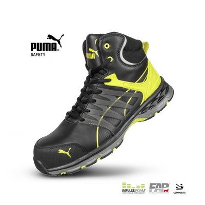 Puma Safety Velocity 2.0 Yellow Mid S3S ESD Sicherheitsschuhe Arbeitsschuhe Neu