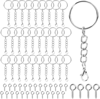 60 StüCk SchlüSselanhäNger Set SchlüSselringe Karabiner DIY Basteln