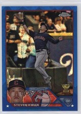 2023 Topps Chrome Logofractor Edition Blue Refractor /150 Steven Kwan #107 1d3a