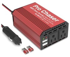 Pro Chaser 400W Car Power Inverter 12V DC to 110V AC Car Truck RV Inverter Red