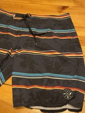 Salt Life Men  s SLX-QD Blue/Aqua/black Swim Trunks Boardshorts Size 34