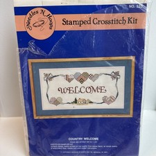 Needle N Hoops Counted Cross Stitch Kit Country Welcome 533 New Vintage
