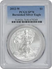 2012-W $1 American Silver Eagle Burnished SP70 PCGS
