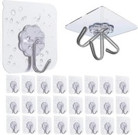 25X Selbstklebende Haken Transparent – Wandhaken Ohne Bohren