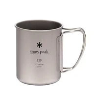 Snow Peak titanium Single Mug 220 Capacity 220ml MG-14 Folding handle New Japan